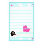 Kawaii Ninja  Heart Balloon Stationery