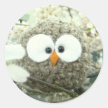 Kawaii Oliver the Owl Round Stickers
