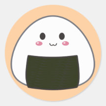 Kawaii "Onigiri" Rice Ball Round Stickers