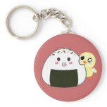 Kawaii "Onigiri" Rice Ball with Ejiki the Chick Key Chain