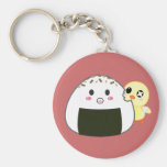 Kawaii "Onigiri" Rice Ball with Ejiki the Chick Key Chain