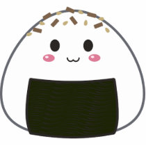 Kawaii "Onigiri" Rice Ball with Toppings Photo Sculptures
