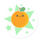 Kawaii Orange Burst Stickers