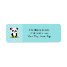 Kawaii Panda Address Labels
