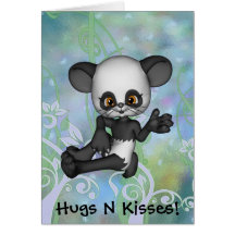 Kawaii Panda Baby Bear Card