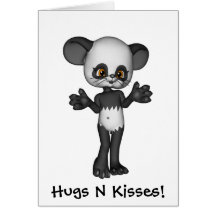 Kawaii Panda Baby Bear Card