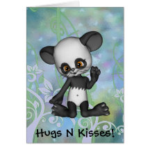 Kawaii Panda Baby Bear Card