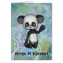 Kawaii Panda Baby Bear Card