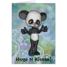 Kawaii Panda Baby Bear Card