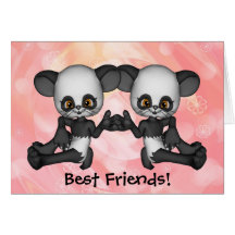 Kawaii Panda Baby Bear Card