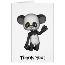 Kawaii Panda Baby Bear Card