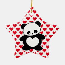 Kawaii panda christmas tree ornaments