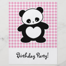 Kawaii panda flyer