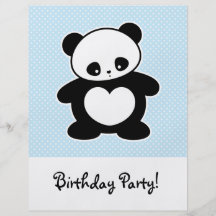 Kawaii panda flyers