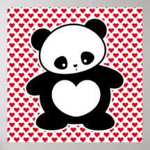 Kawaii panda poster
