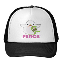 Kawaii Peace Dove with Olive Branch hat