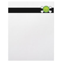 kawaii pickle slice and crossbones design customized letterhead