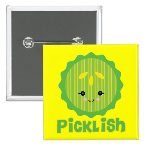 kawaii picklish pickle slice button