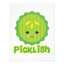 kawaii picklish pickle slice personalized announcement