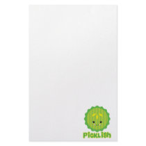 kawaii picklish pickle slice personalized stationery