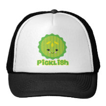 kawaii picklish pickle slice trucker hats