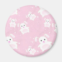 Kawaii pink bunny rabbit magnet