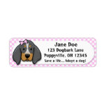 Kawaii Pink Gingham Bluetick Coonhound