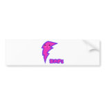 kawaii pink lightning bolt bumper stickers