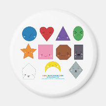 Kawaii Preschool Shapes Magnet