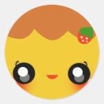 Kawaii Pudding Round Sticker