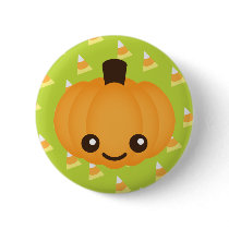 Kawaii Pumpkin Button