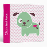 Kawaii puppy 3 ring binder