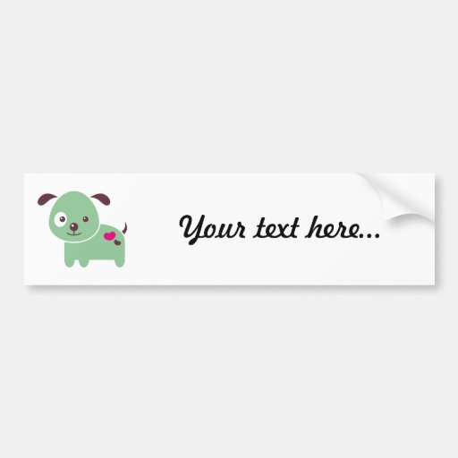 Kawaii puppy bumper sticker