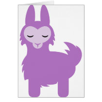 Kawaii Purple Llama Cards
