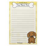 Kawaii Red Dachshund Stationery