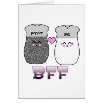 Kawaii Salt n Pepper BFF Greeting Card