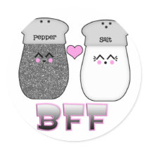 Kawaii Salt n Pepper BFF Stickers