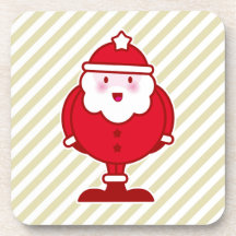 Kawaii Santa Coaster