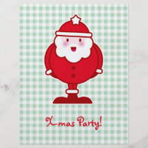 Kawaii Santa Flyer Design