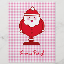 Kawaii Santa Flyer Design