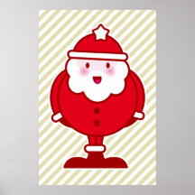 Kawaii Santa Print