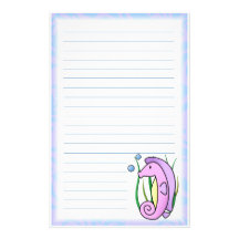 Kawaii Seahorse Stationery