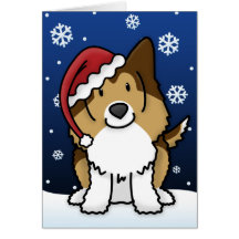 Kawaii Sheltie Christmas Card