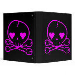 Kawaii Skull Death Rock Goth Pink & Black Binders