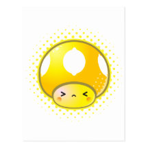 Kawaii Sour Lemon Mushroom Postcard