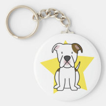 Kawaii Star American Bulldog Keychain