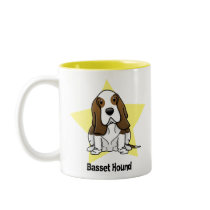 Kawaii Star Basset Hound Mug