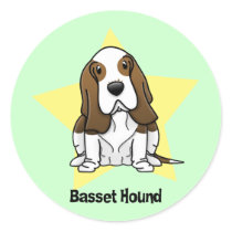 Kawaii Star Basset Hound Stickers