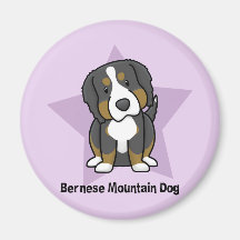 Kawaii Star Bernese Mountain Dog Magnets