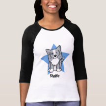 Kawaii Star Blue Sheltie Women's Tee Shirt
